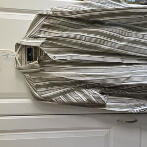 Men's Striped Green Shirt